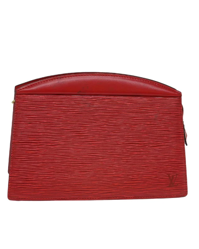 Urban Bags For City Life And Streetwear Fashion Red Epi Leather Clutch Bag - Authentic LV - SKU 50785