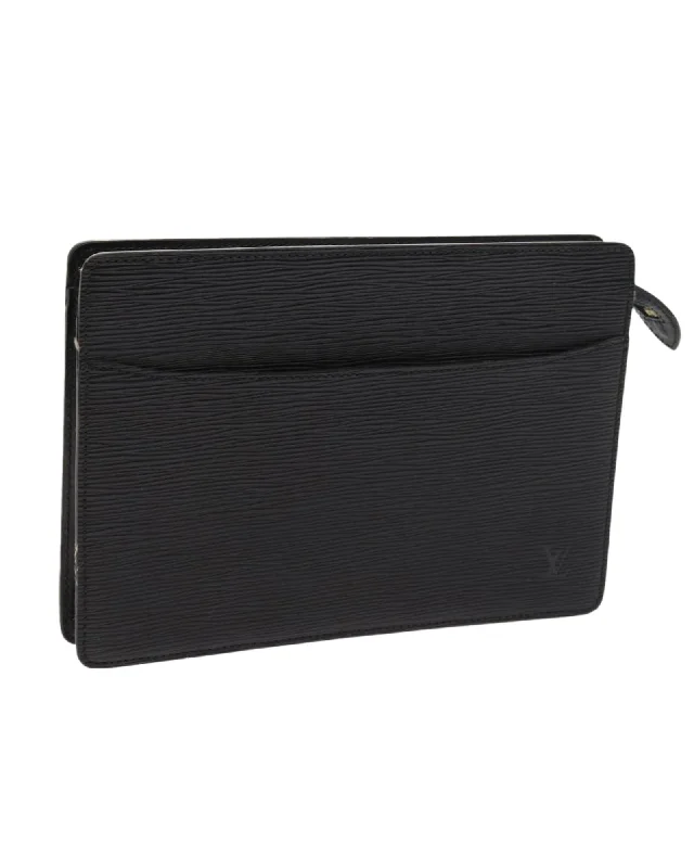 Customizable Bags For Personalized Style Epi Leather Clutch Bag with Metal Fittings and Pocket
