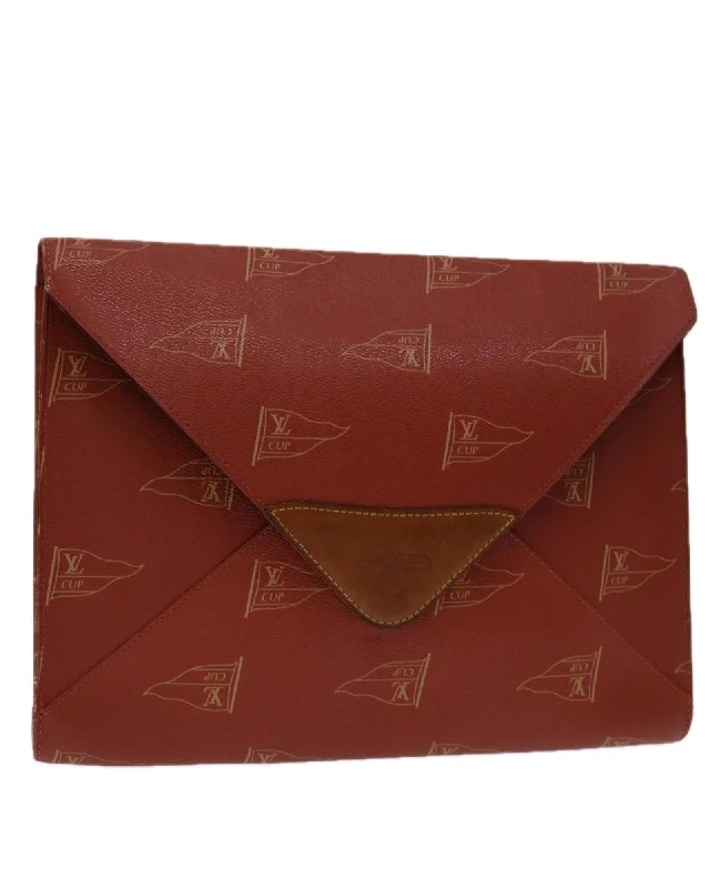 Designer Bags For Luxury Collectors Red PVC Louis Vuitton Clutch Bag - C Rank (SKU: 68545)