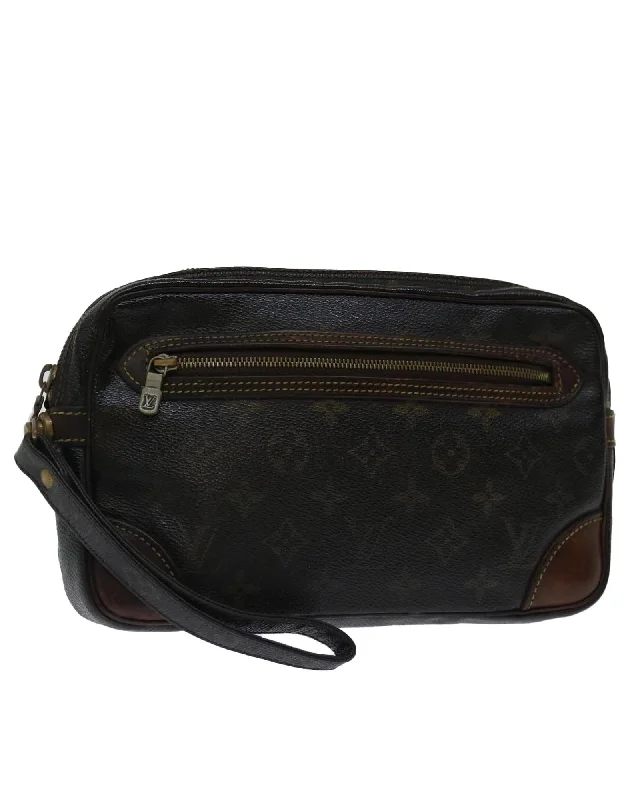 Inspired Bags For Modern Sophistication Monogram Canvas Clutch Bag with Dragonne Design