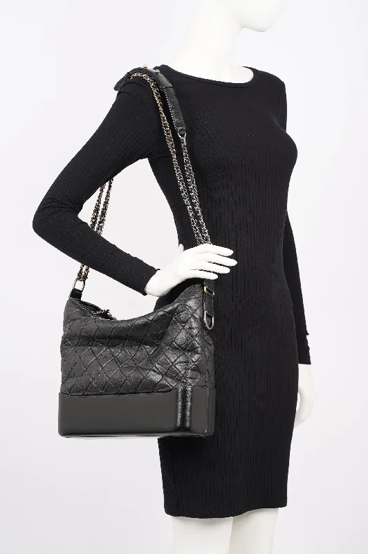 Uxury Designer Handbag Brands Chanel Womens Gabrielle Hobo Bag Black Lambskin Large Uxury Designer Handbag Brands Chanel Womens Gabrielle Hobo Bag Black Lambskin Large