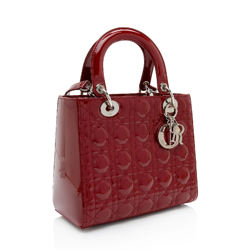 Scratch-Resistant And Luxury Sale Bags Dior Patent Leather Lady Dior Medium Tote (SHF-oTNfYB)