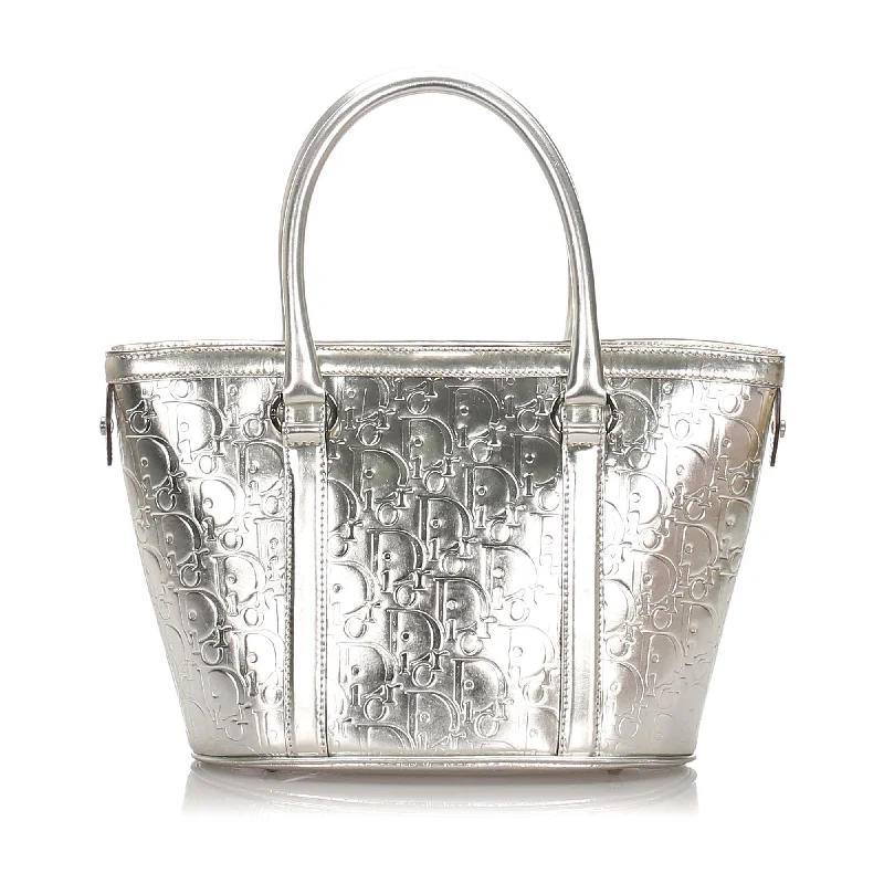 Stylish Bags For Fashion Bloggers With Promotions Dior Silver Patent Leather Oblique Tote Bag Italy