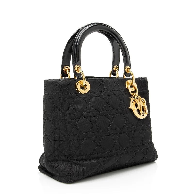 Bags For Free-Spirited And Artistic Styles Dior Vintage Nylon Lady Dior Medium Tote (SHF-23881)