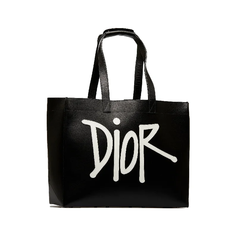 Seasonal Clearance Bags For Summer, Winter, Etc. DIOR x Stussy Large Logo Applique Tote Tote Bag