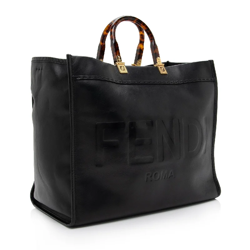 Cozy Handbags With Clearance Prices Fendi Leather Sunshine Large Shopper Tote (SHF-DQT17B)