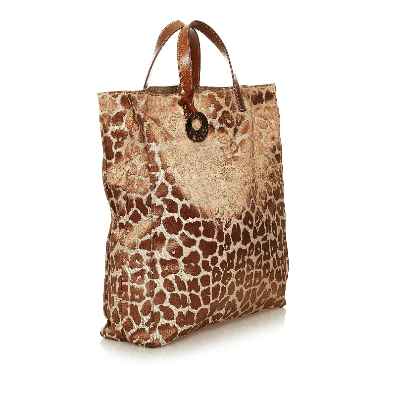 Luxury Bags For Working Professionals Fendi Leopard Print Canvas Tote Bag (SHG-hb56EH)