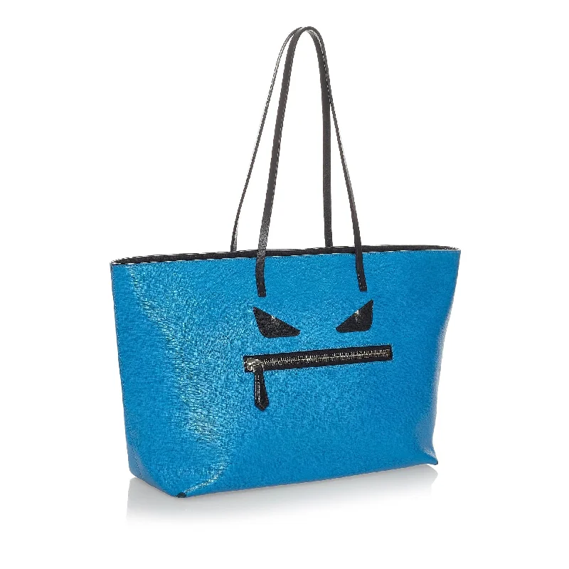 Rustic Bags For Outdoor And Nature-Inspired Looks Fendi Medium Monster Roll Leather Tote Bag (SHG-28115)
