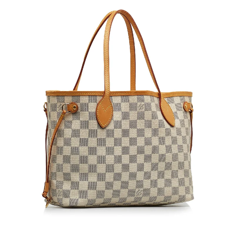 Bags For Free-Spirited And Artistic Styles Gray Louis Vuitton Damier Azur Neverfull PM Tote Bag