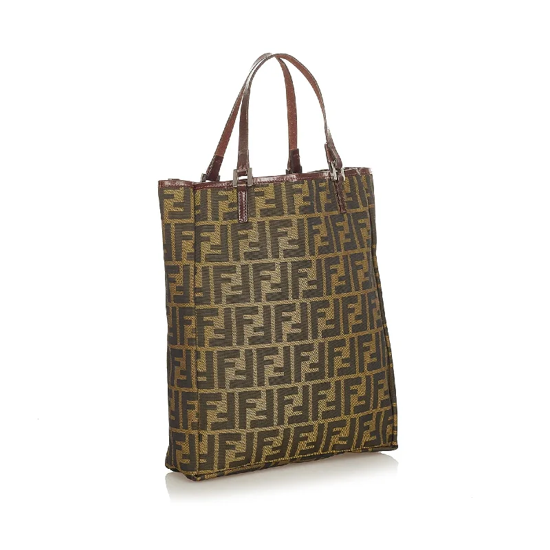 Minimalist Leather Bag For Modern Aesthetics Fendi Zucca Canvas Tote Bag (SHG-25004)