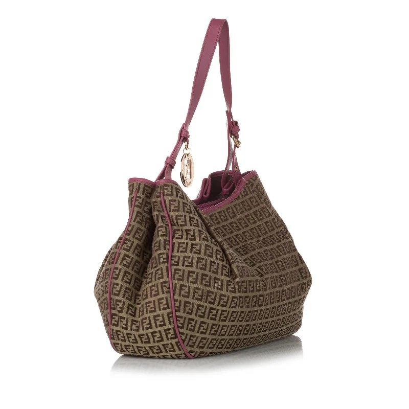 Elegant New Year Party Bags With Flash Sales Fendi Zucchino Canvas Tote Bag (SHG-31248)
