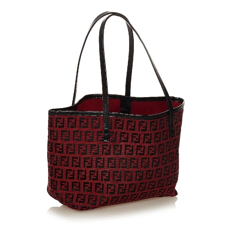 Chic Bags For Office Professionals And Urban Dwellers Fendi Zucchino Canvas Tote Bag (SHG-34385)