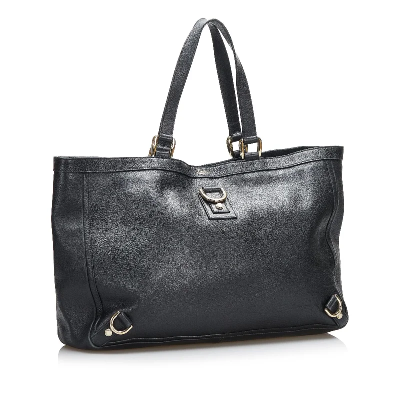 Black Friday Deals On Stylish Handbags Gucci Abbey D-Ring Leather Tote (SHG-qhPuxB)
