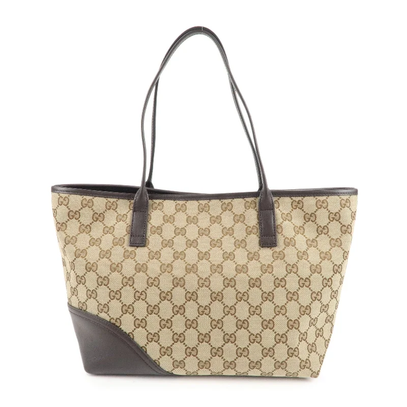 Uxury Designer Handbag Brands GUCCI Abbey GG Canvas Leather Tote Bag Beige Brown 169946