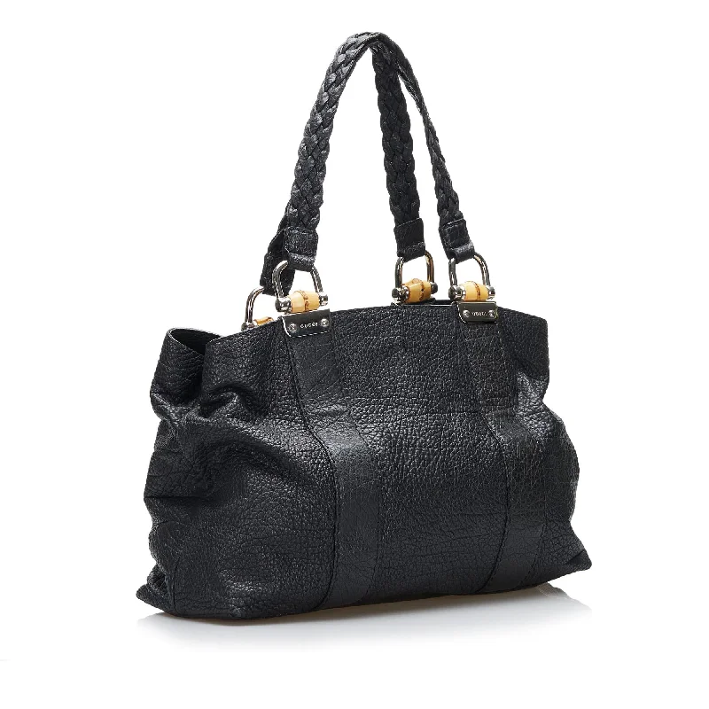 Luxury Bags For Professionals With Discounts Gucci Bamboo Bar Tote Bag (SHG-7pUjvU)