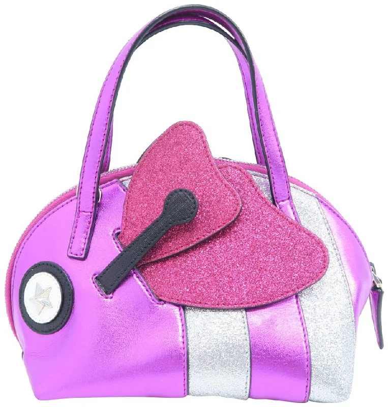 Elegant Bags For Formal Events And Luxury Occasions Gucci Butterfly Children Metalic Magenta Calfskin Tote