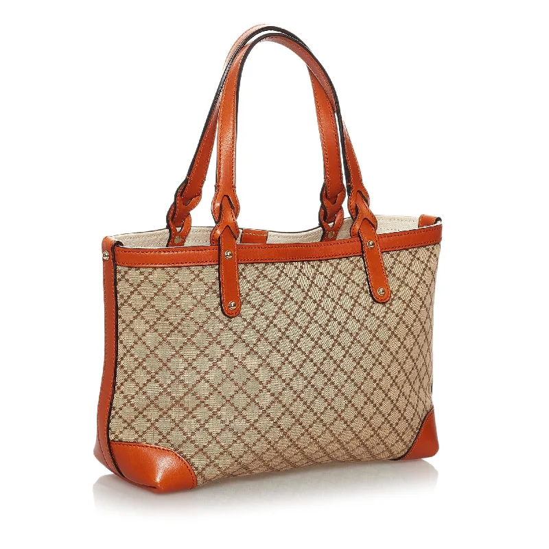 Chic And Clearance-Priced Tote Bags Gucci Diamante Craft Canvas Tote Bag (SHG-u15SMV)
