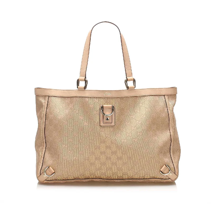 Seasonal Clearance Bags For Summer, Winter, Etc. Gucci GG Canvas Abbey D Ring Tote Bag (SHG-11880)