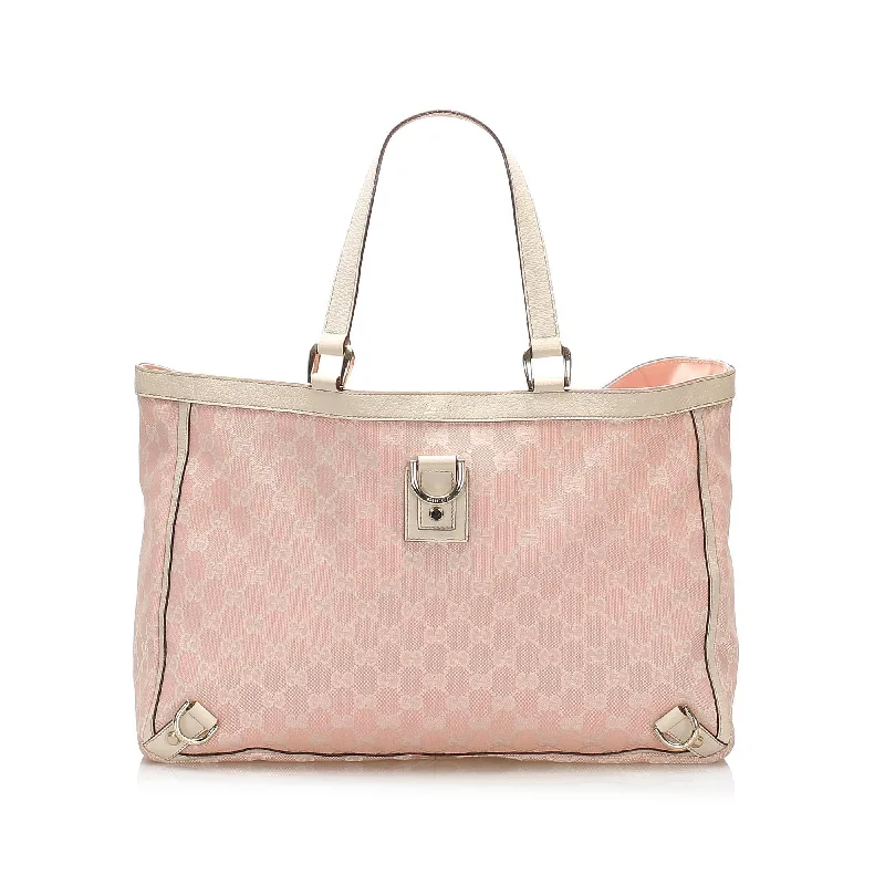 Bags For Minimalist And Functional Design Gucci GG Canvas Abbey D- Ring Tote Bag (SHG-11881)