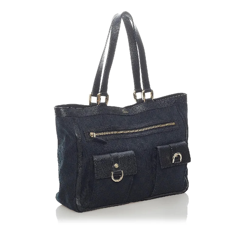 Party Bags For New Year's Eve And Special Occasions Gucci GG Canvas Abbey D Ring Tote Bag (SHG-37227)