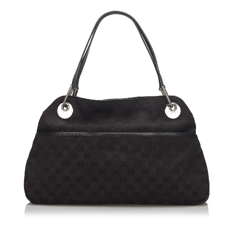 Inspired Bags For Luxury Fashion Lovers Gucci Black Canvas Fabric GG Eclipse Tote Bag Italy
