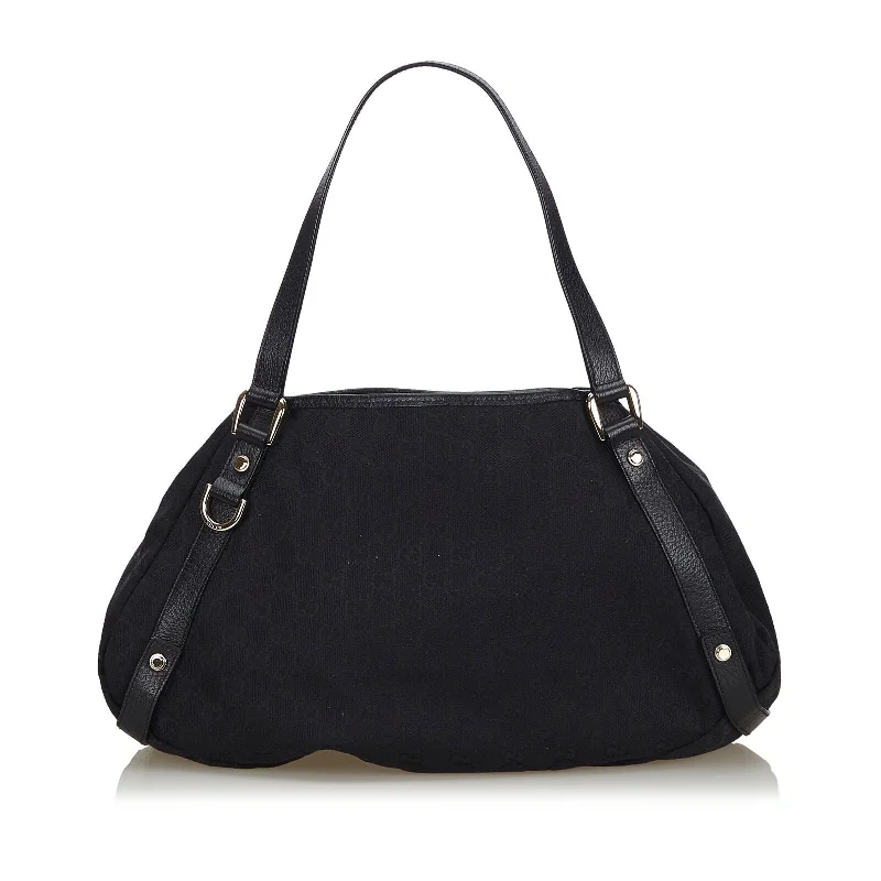 Inspired Bags For High-End Fashion Gucci Black Canvas Fabric GG Pelham Tote Bag ITALY