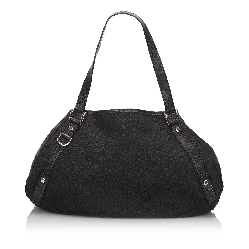 Inspired Bags For Timeless Elegance Gucci Black Canvas Fabric GG Pelham Tote Bag Italy