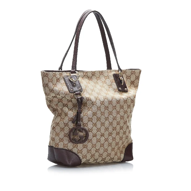 Scratch-Resistant And Luxury Sale Bags Gucci GG Canvas Charm Tote Bag (SHG-cHdxim)
