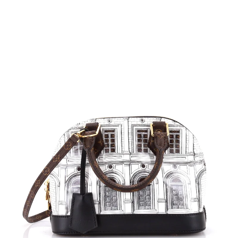 Professional Bags With Office Discounts Alma Handbag Limited Edition Fornasetti Architettura Print Leather and Monogram Canvas BB