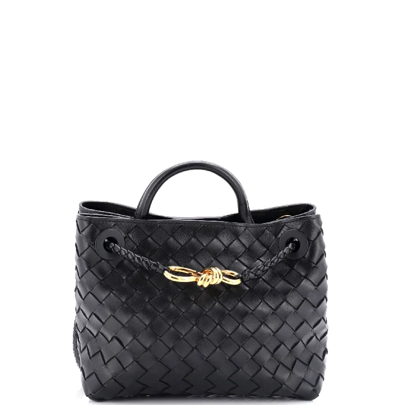 Edgy Bags For Bold And Daring Fashionistas Andiamo Top Handle Bag Intrecciato Nappa Small