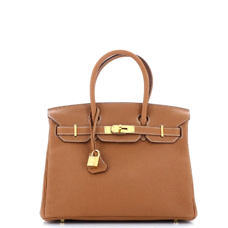 Urban Bags For City Life And Streetwear Fashion Birkin Handbag Gold Togo with Gold Hardware 30
