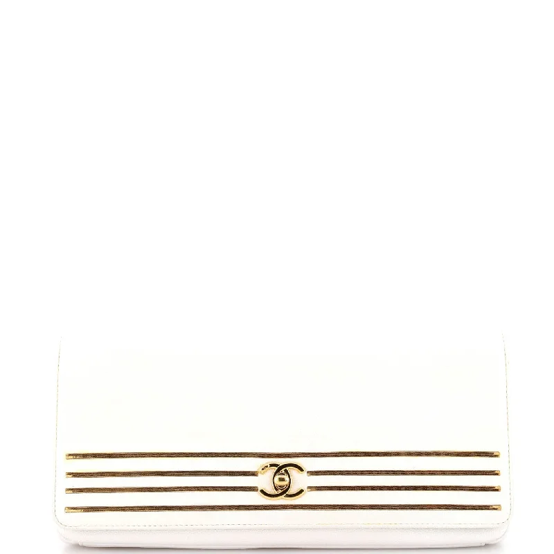 Chic And Clearance-Priced Tote Bags Captain Gold Clutch Embroidered Caviar