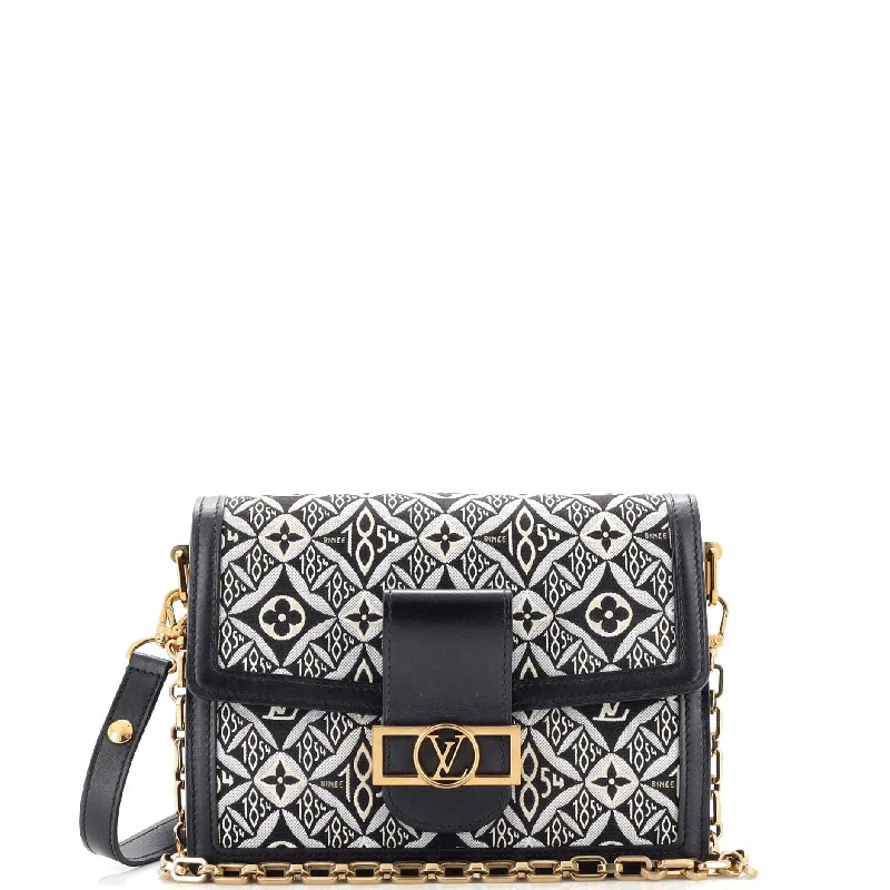 Rustic Bags For Outdoor And Nature-Inspired Looks Dauphine Shoulder Bag Limited Edition Since 1854 Monogram Jacquard MM