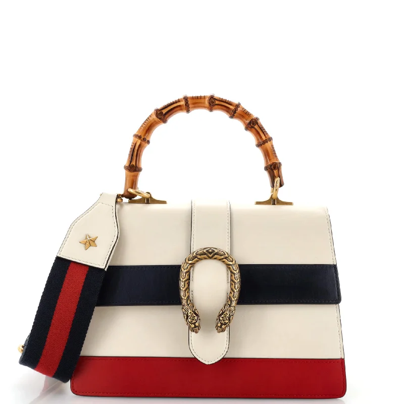 Eco-Friendly Bags With Promotions Dionysus Bamboo Top Handle Bag Colorblock Leather Medium