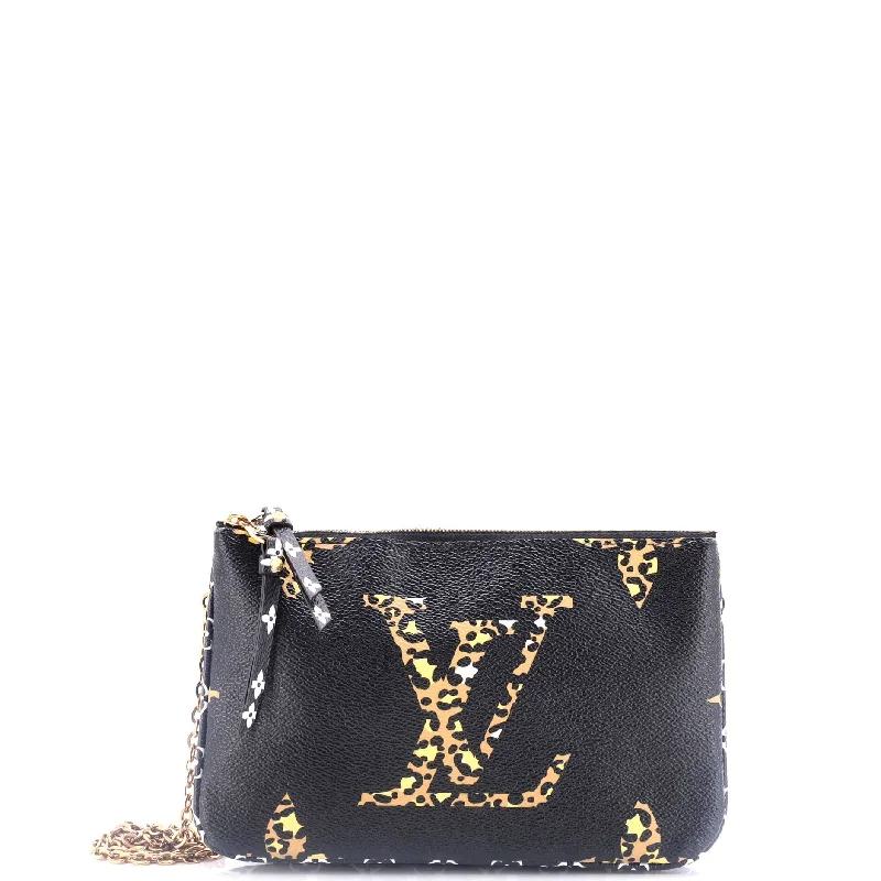 Cyber Monday Discounts On Bags Double Zip Pochette Limited Edition Jungle Monogram Giant