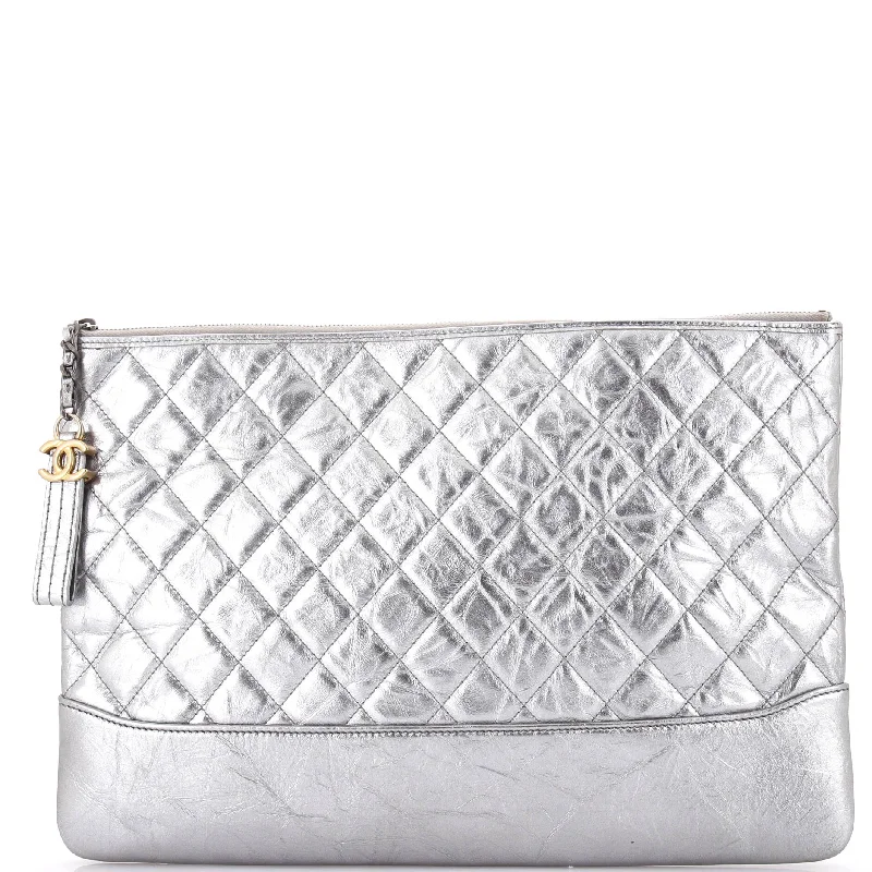 Chic Bags For Office Professionals And Urban Dwellers Gabrielle O Case Clutch Quilted Aged Calfskin Large