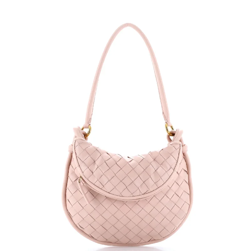 Customizable Bags For Personalized Style Gemelli Shoulder Bag Intrecciato Leather Small