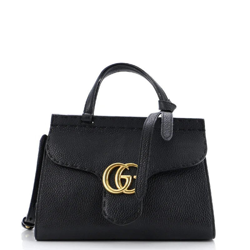 Bags For Personalized Gifts GG Marmont Top Handle Bag Leather Mini
