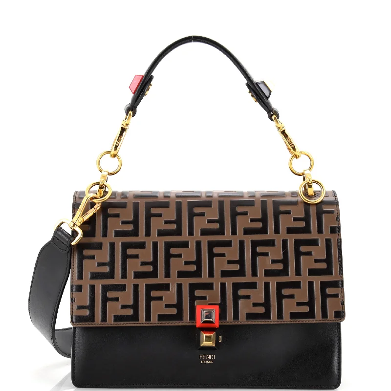 Vintage Bags For Retro And Classic Fashion Lovers Kan I Bag Zucca Embossed Leather Medium