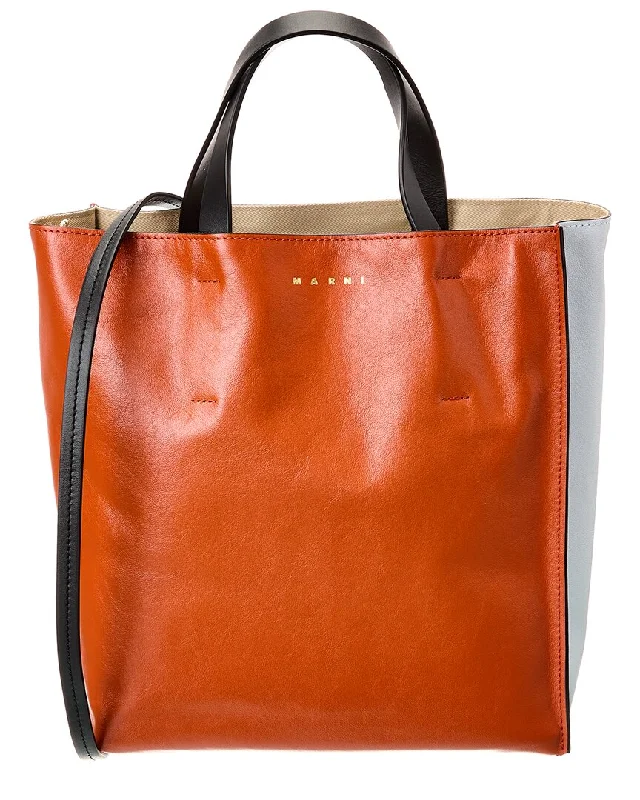 Eco-Friendly Bags With Discounts Marni Museo Small Soft Leather Tote
