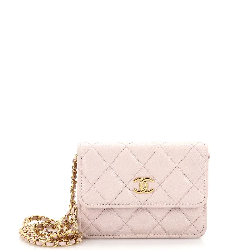 Designer Bags For Luxury Collectors With Offers Miss Coco Strap Flap Clutch with Chain Quilted Caviar Mini