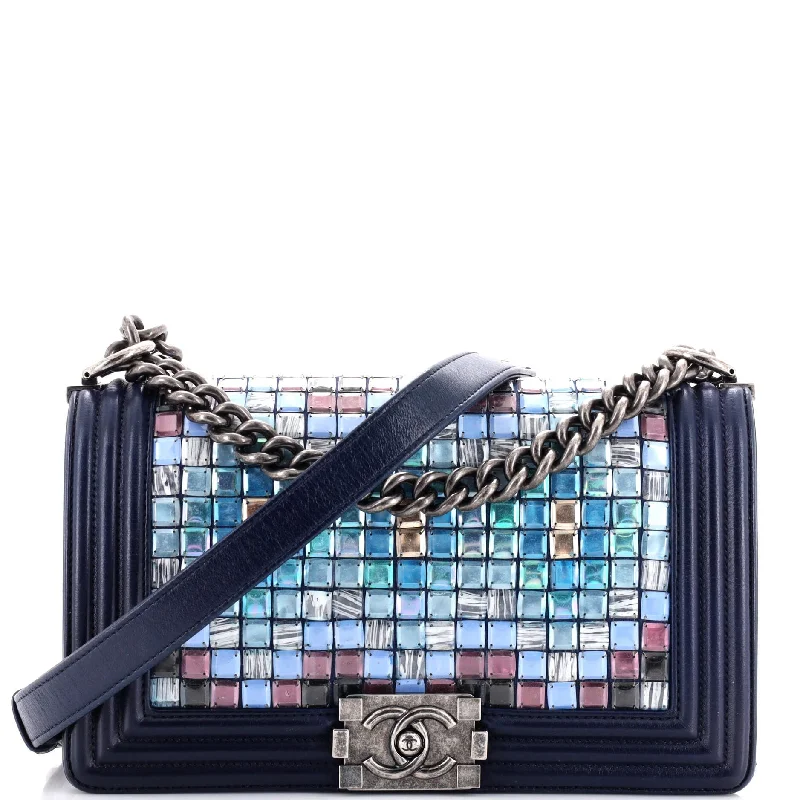Versatile Bags That Suit Any Outfit Or Event Mosaic Boy Flap Bag Embellished Lambskin Old Medium