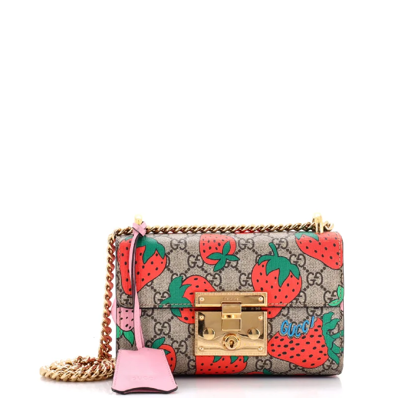 Urban Bags For City Life And Streetwear Fashion Padlock Shoulder Bag Printed GG Coated Canvas Small