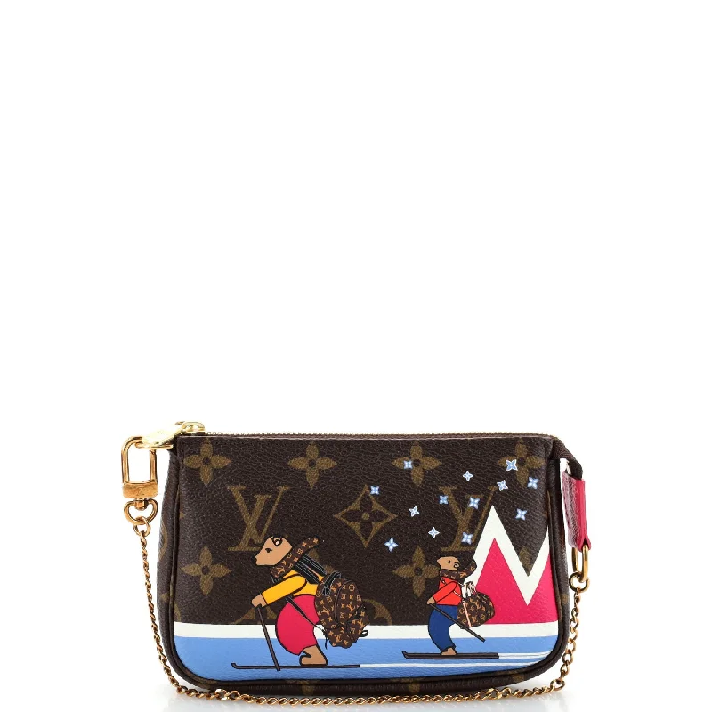 Elegant Bags For Formal Events And Luxury Occasions Pochette Accessoires Limited Edition Christmas Animation Monogram Canvas Mini