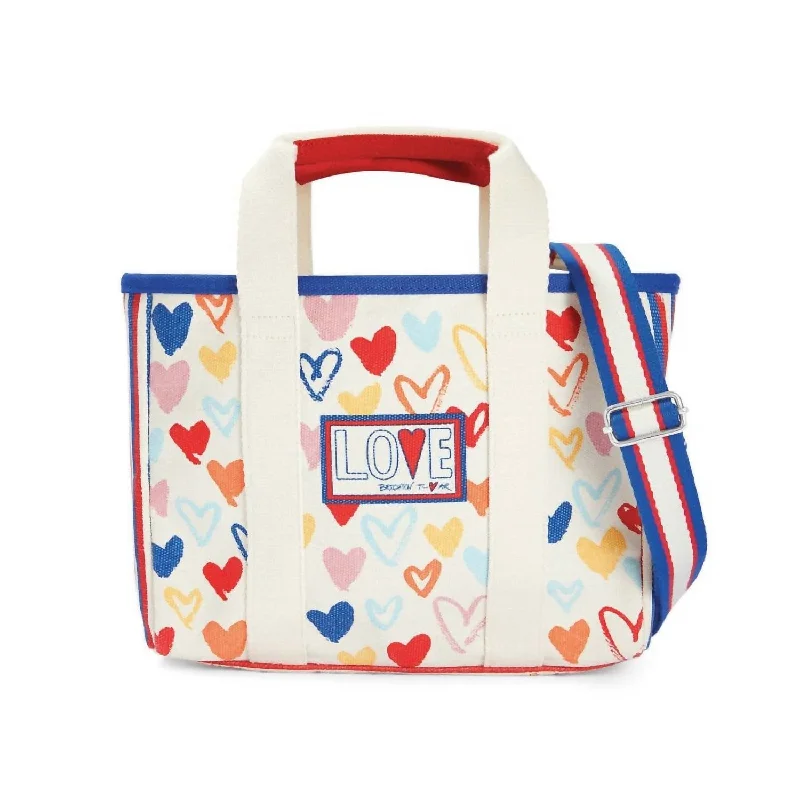 Luxury Bags With Premium Materials And Craftsmanship Red White And You Mini Tote Bag In Multi