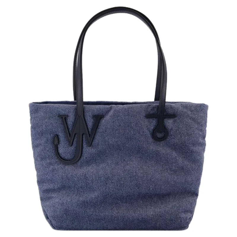 Designer Bags For Luxury Collectors Small Puffy Anchor Shopper Bag - J.W. Anderson - Polyester - Blue