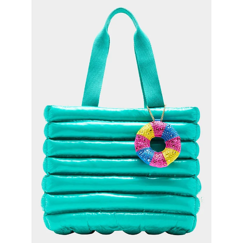 Luxury Bags With Premium Materials And Craftsmanship Thar She Blows Wet Nylon Tote Turquoise