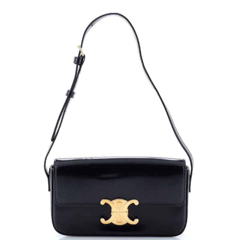 Designer Bags For Luxury Collectors Triomphe East-West Shoulder Bag Smooth Calfskin