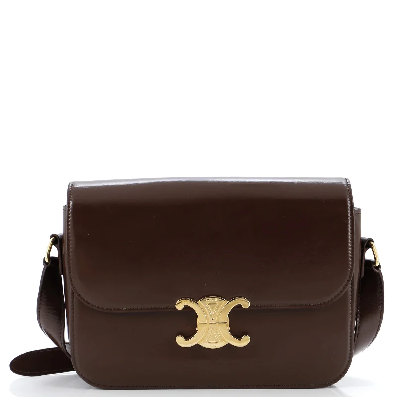 Edgy Bags For Bold And Daring Fashionistas Triomphe Shoulder Bag Smooth Calfskin Large