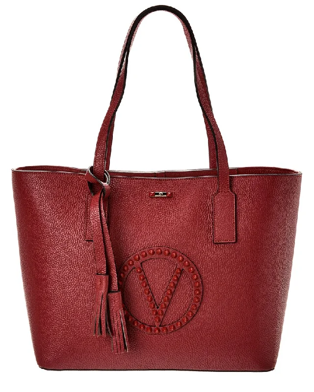Designer Bags For Luxury Collectors Valentino by Mario Valentino Soho Rock Leather Tote